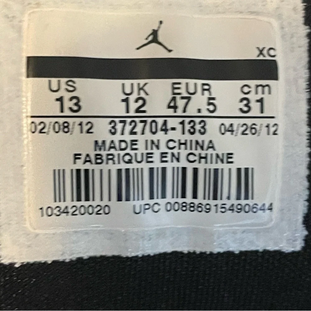 Air Jordan 1 Men's White and Black size 13